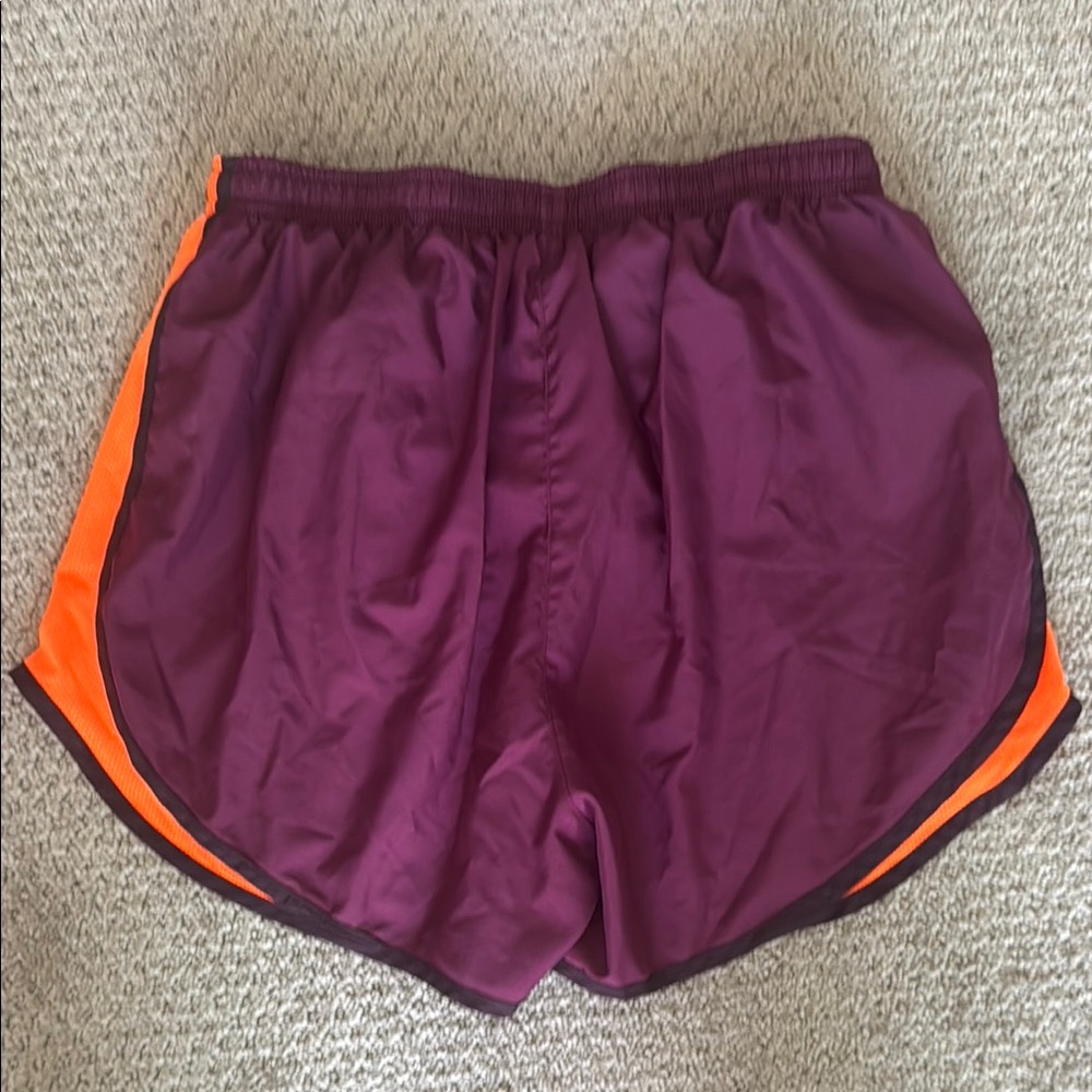 Nike Dri-Fit Maroon and Orange Running Shorts - Picture 3 of 3